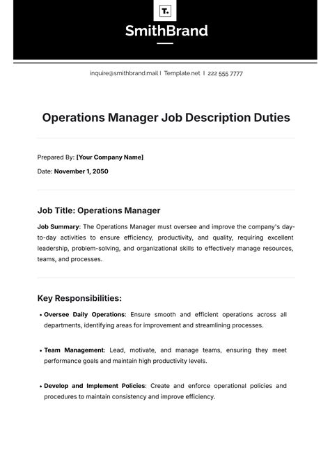 Operations Manager Job Description 的图像结果