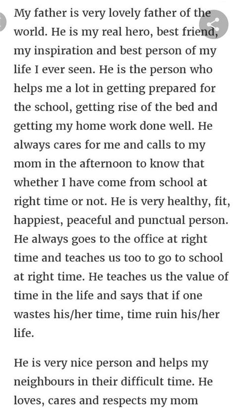 Essay in my favourite father - Brainly.in
