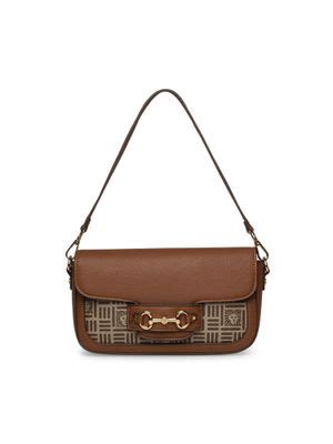 Buy Anne Klein Brown Printed Sling Bag with Detachable Strap & Handle ...