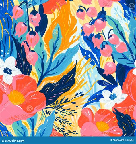 May Birth Flower Patterns. Seamless Pattern of Lily of the Valley and ...