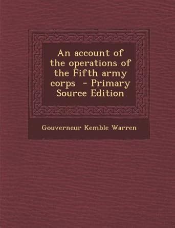 Buy An Account of the Operations of the Fifth Army Corps Book Online at ...