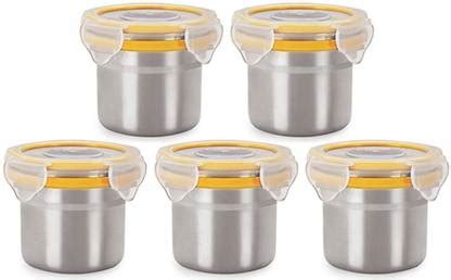 Steel Lock Silicone, Plastic, Steel Fridge Container - 180 ml Price in ...