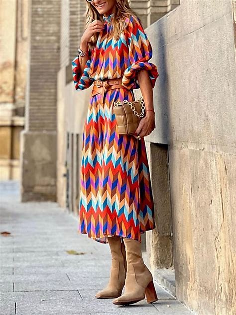Women's Midi Dress Casual Dress A Line Dress Stylish Casual Vacation ...