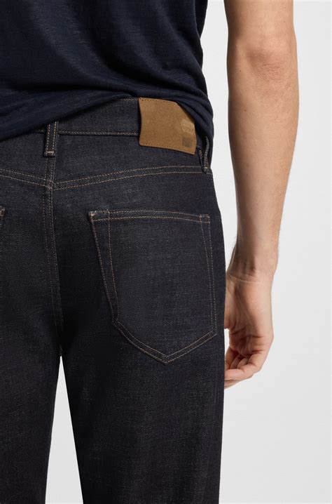 BOSS - BECKHAM x BOSS regular-fit jeans in dark-blue denim - Dark Blue