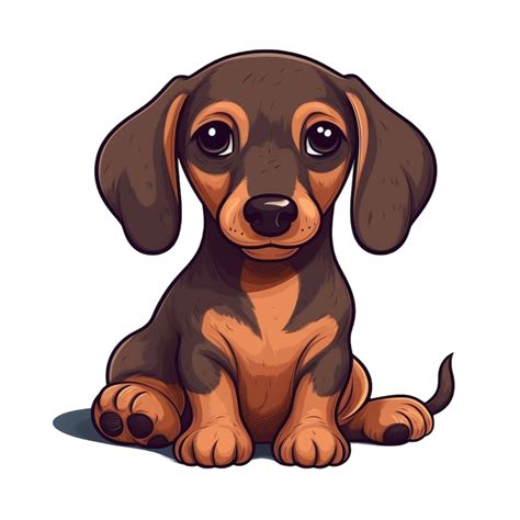 Dackel Hund Clip Art, ai generiert 24077620 PNG
