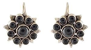 Buy BIA Jewels, A beautiful Black Onyx earring in a flower design in 92 ...