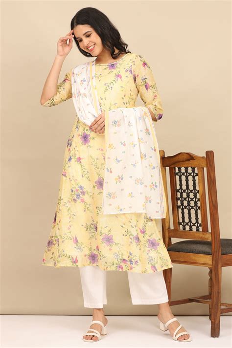 Buy White Floral Printed Pure Cotton Stole Online for Woman | Shop for ...