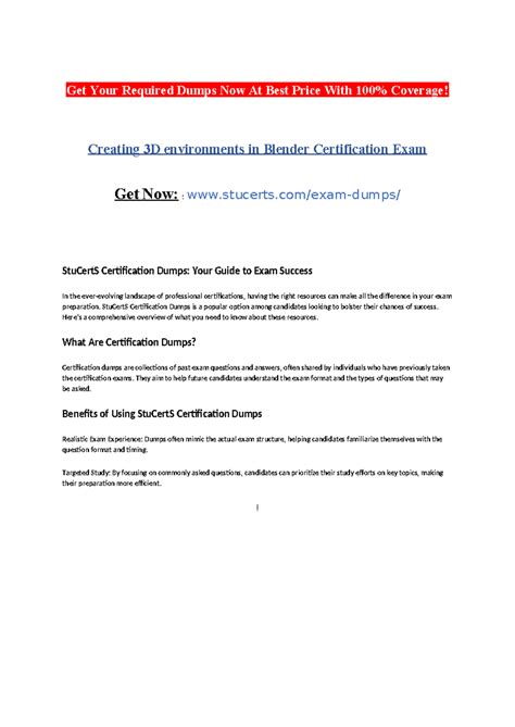 Creating 3D environments in Blender Certification Exam - Get Your ...