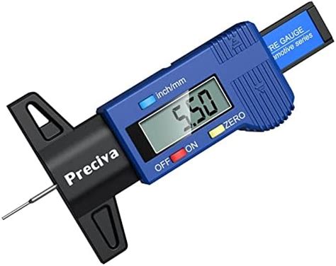 Preciva Tire Tread Depth Gauge, LCD Digital Tire Tread Depth Gauge Tool ...