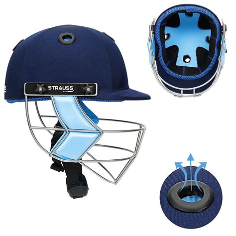 Strauss Cricket Helmet | Steel Grill | Edition: Classic | Size: Boys ...