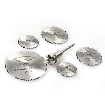 UniQual 6pcs HSS Circular Saw Blade/Cutting Discs Set as Rotary Tools ...