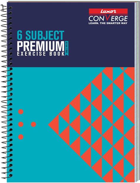 Luxor 6 Subject Spiral Premium Exercise Notebook, Single Ruled - (21cm ...