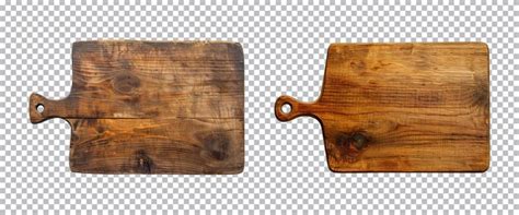 Wooden cutting board or chopping board isolated on a transparent ...