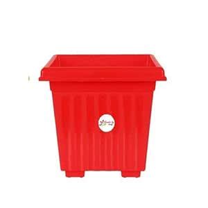 Antier 1 Pcs Multicolor Flower Pots Square Flower (Size 8, Inch) Plant ...