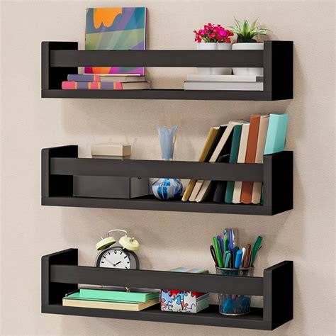 Dime Store Engineered Wood Floating Wall Shelf Set of 3 Wall Rack Shelf ...