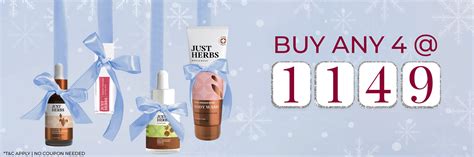Just Herbs Offers by Just Herbs | Ayurvedic & Herbal Skin & Hair Care Range
