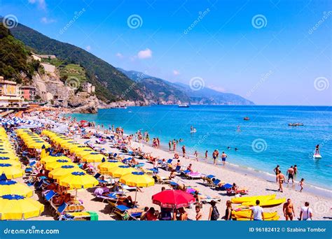 Monterosso Al Mare Beach, Cinque Terre, Italy Stock Photo - Image of ...