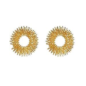 GHK H64 Acupressure Sujok Golden Flexible Unisex Finger Ring Massager ...