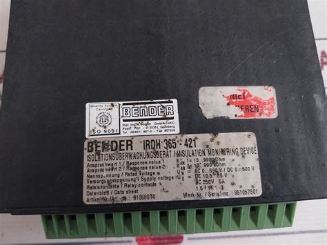 Bender A-isometer Irdh 365-421 Insulation Monitoring Device – Aeliya ...