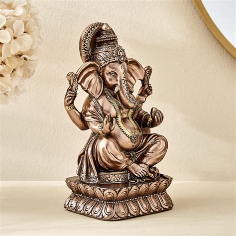 Buy Haven Aura Polyresin Sitting Ganesha Figurine from Home Centre at ...