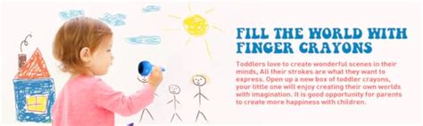 ArtBee Finger Crayons For Toddlers,12 Colors Finger Paint Palm Grip ...
