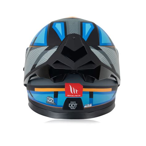 MT Thunder 3 SV Spoiler Nova B2 Gloss Black Blue Orange Helmet– Moto ...