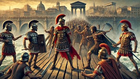 Roman Hero Horatius Cocles Who Defended the Bridge