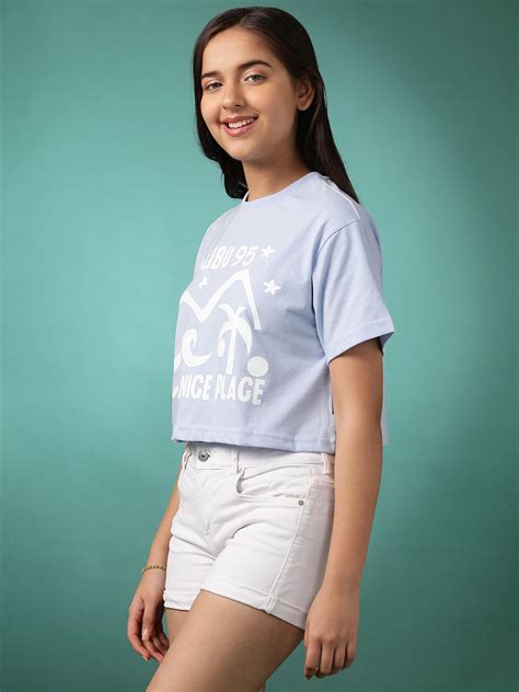 Lil Tomatoes Girls Cotton Crop Top | Lil Tomatoes