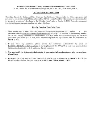 Fillable Online TikTok Claim Form Draft v1 20211009.docx Fax Email ...