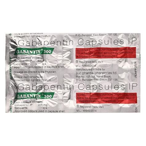 Gabantin 300 - Strip of 10 Capsules : Amazon.in: Health & Personal Care