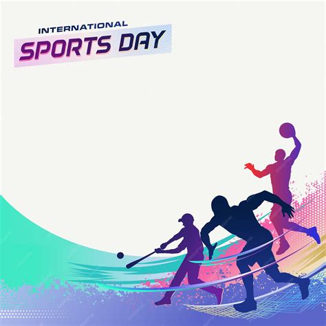 Sports background vector international sports day illustration graphic ...