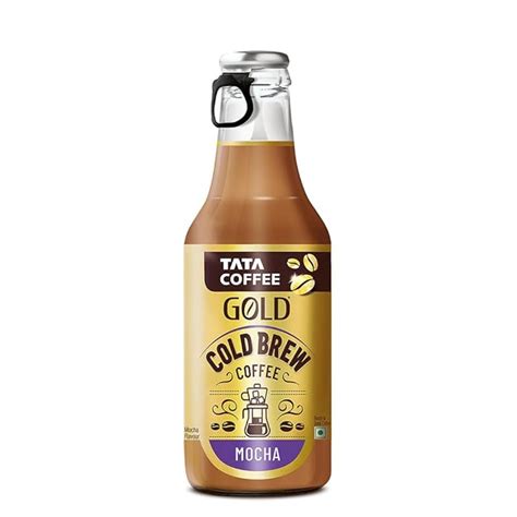 Tata Coffee Gold, Mocha Flavoured Cold Brew Coffee, 200ml, Strong ...