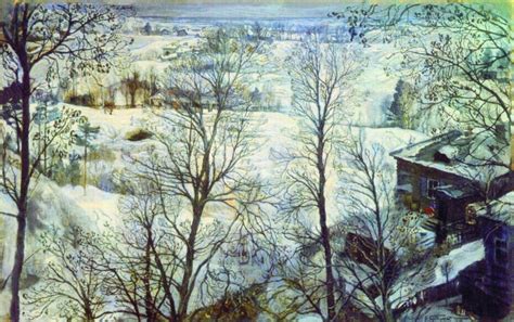 Исаак Израилевич Бродский - Зимний пейзаж, 1917, 60×39 см: Описание ...