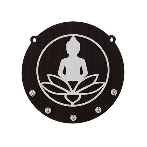 Buy Sitting Gautam Buddha Wooden Key Holder – ClassyArtZ.com