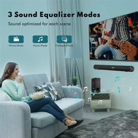 Buy Wohome Sound Bars for TV with Subwoofer, 28-INCH 120W Ultra Slim ...