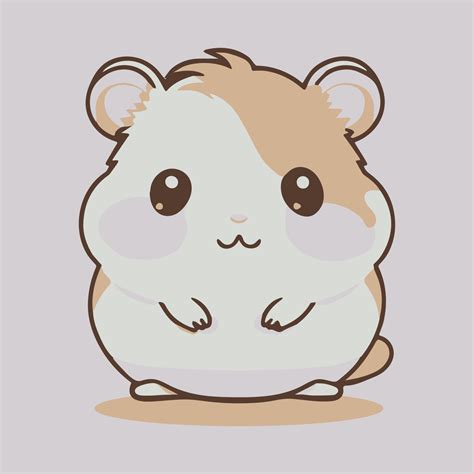 Cute adorable hamster, cartoon illustration of a happy funny baby ...
