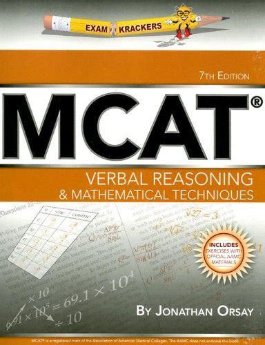 Buy Examkrackers MCAT Verbal Reasoning & Mathematical Techniques Book ...