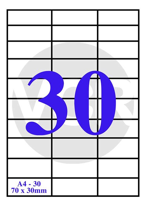 VCR A4 Size White Self Adhesive Label/Sticker for Printer (Inject ...