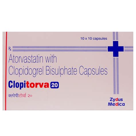 Clopitorva 20 Capsule 10's Price, Uses, Side Effects, Composition ...