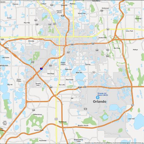 Orlando Zip Code Map - GIS Geography
