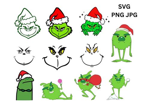 Buy Grinch Face Svg, Grinch Hand, Grinch SVG Bundle, Grinch Ornament ...