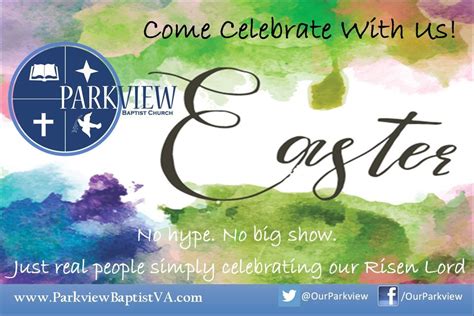 Come celebrate Easter with us! No hype. No big show. Just real people ...
