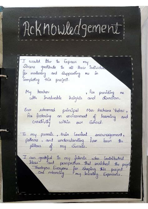 Accounts Project (Class XII Commerce) - Acknowledgements and Financial ...