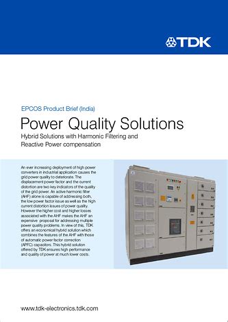 Power Factor Correction: Power Quality Solutions | TDK India Private ...