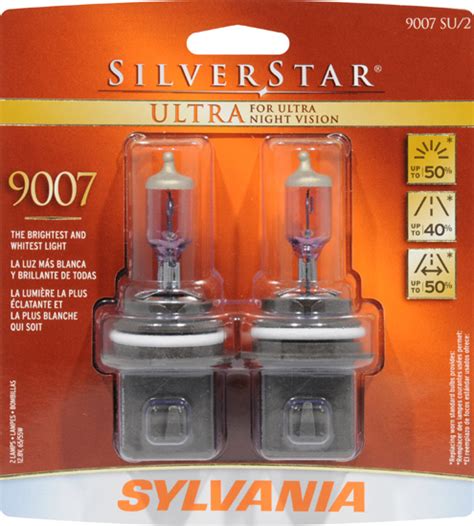 SYLVANIA 9007 SilverStar Ultra High Performance Halogen Headlight Bulb ...