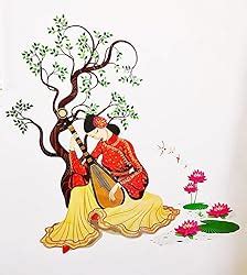 Decals Design 'Chinese Girl Playing Lute Under The Tree' Wall Sticker ...