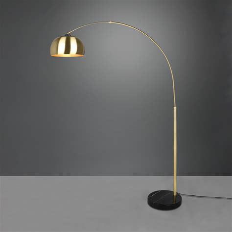 Argentina arc floor lamp, brass | Lights.ie