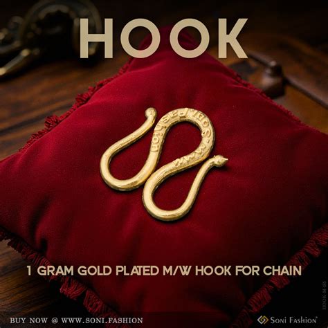 1 Gram Gold Plated M/w Hook For Chain - Small Size – Soni Fashion