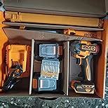 Ingco 1/2" Cordless Impact Wrench Kit, 400 N.m, 2 x 2.0 Ah Batteries ...