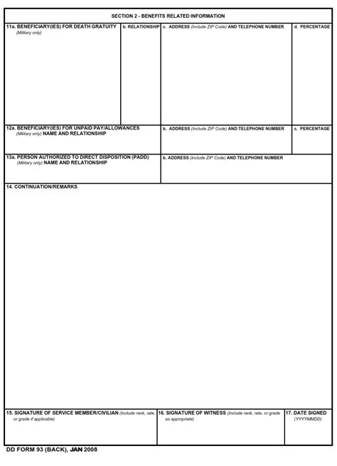What Is A Dd Form 93 - Army Forms 2025